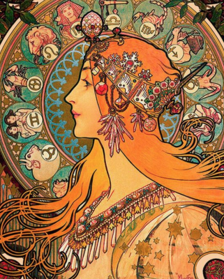 Image in the style of Alphonse Mucha – AR-291