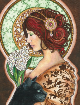 Imagem no estilo de Alphonse Mucha – AR-292
