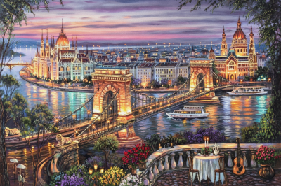 Panorama di Budapest con il Ponte delle Catene