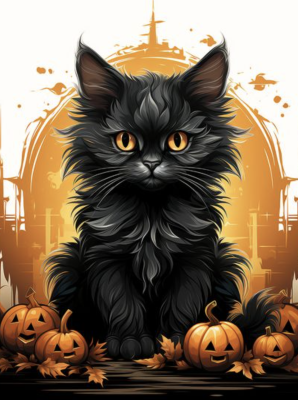 Schwarze Katze