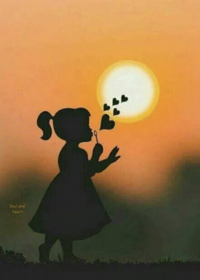 Mädchensilhouette