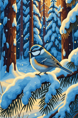 Wintervogel im Schnee