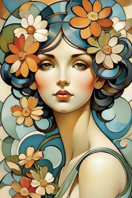 Estilo de Alphonse Mucha – BG26-0128