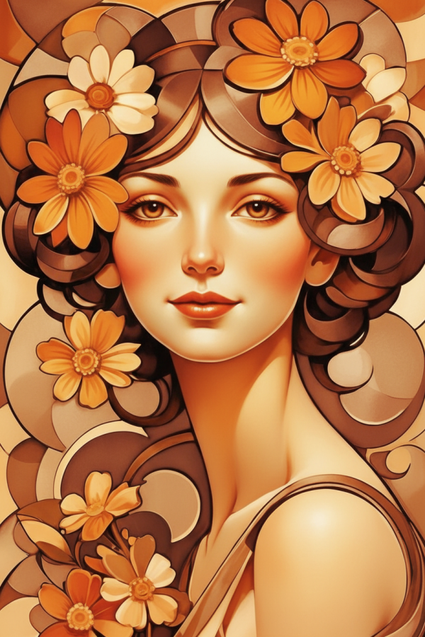 Estilo Alphonse Mucha - Variación 1 – BG26-0166