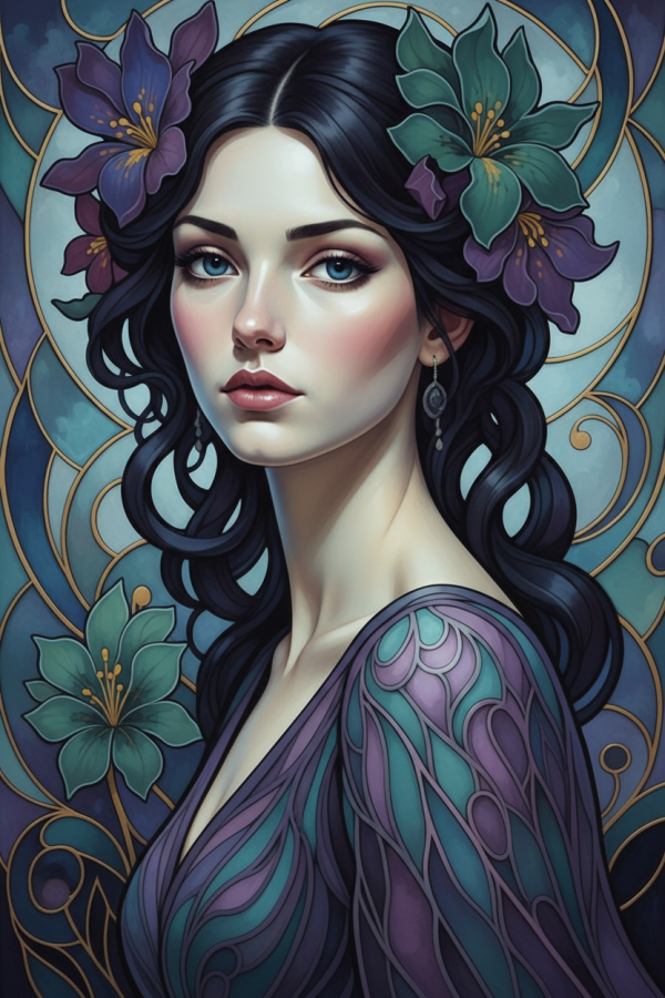 Alphonse Mucha Style - Variation 3 – BG26-0171