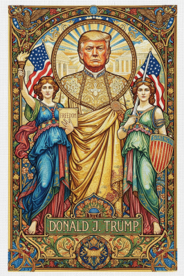 Portráid Trump Art Nouveau