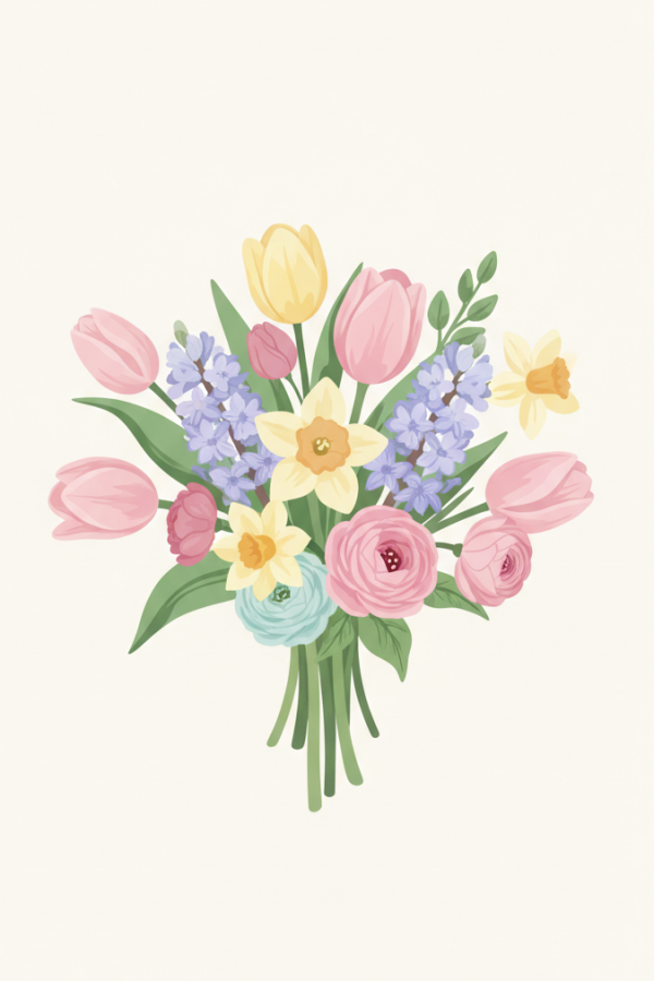 Bouquet of flowers in a spring mood