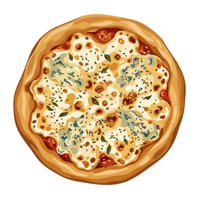 Pizza med fire oste