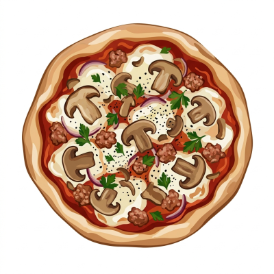 Italiensk Boscaiola Pizza