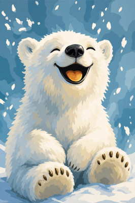 Urso-polar sorridente