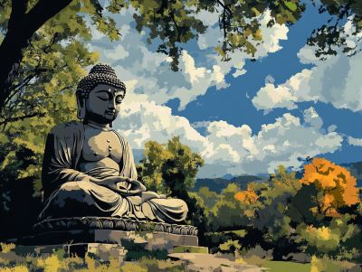 Buddha Steinfigur