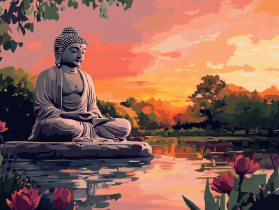 Buddha Statue am See