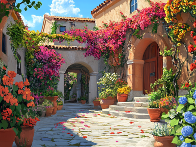 Mediterranean courtyard – DL24-111
