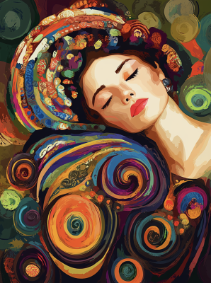 Klimt-Stil: Ruhe