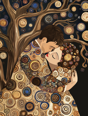 Klimt-tyyli: Suudelma vaihtelut