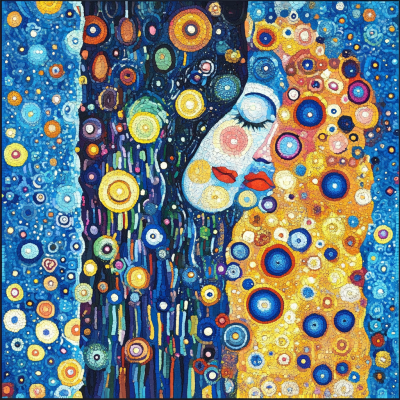 Klimt-tyyli: Suudelma