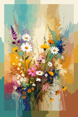 Colorful wildflower bouquet
