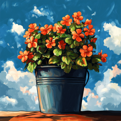 Fleur en pot