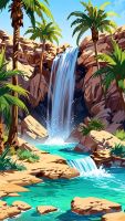 Waterval in de oase