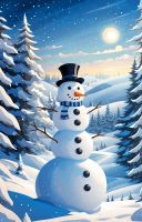 Der fröhliche Schneemann