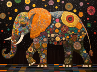 Elefante in stile Klimt – 25-111