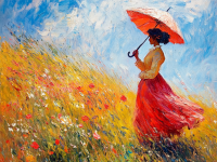 Monet, variații cu doamna cu umbrelă – 25-334
