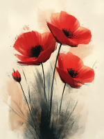 Mohnblumen Gemälde