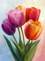 Five tulips