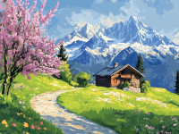 Spring fil-Svizzera-Alpi
