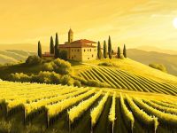 Sunrise in Tuscany, Chianti