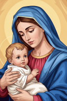 Maria und das kleine Jesus