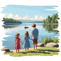 Børn ved søen – 25-856
