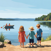 Børn ved søen – 25-981
