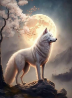 Nachts einsamer Wolf