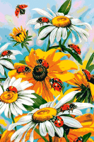 Mariquitas y flores