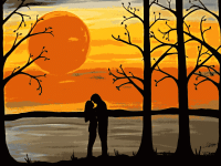Romantikserie: Liebe im Sonnenuntergang
