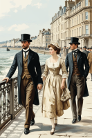 Eleganter Pärchen beim Spaziergang am Meer