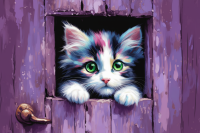 Kitten in the Window - Variation 1