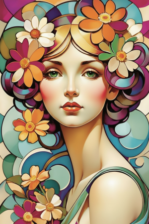 Alphonse Mucha Style - Variation 1 – BG26-0163