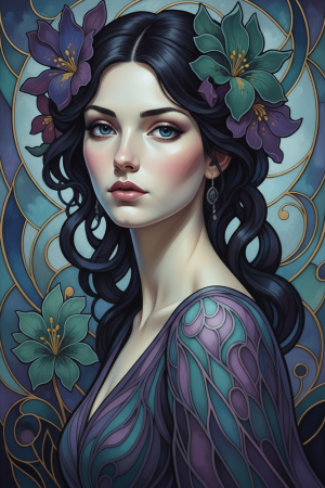 Alphonse Mucha Style - Variation 3 – BG26-0171