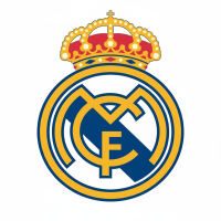 Emblema do Real Madrid com fundo branco