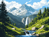 Waterval aan de voet van de berg – DL24-019