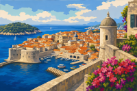 Panorama af Dubrovniks havn