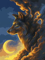 Lupo alla luna piena
