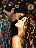 Stile Klimt: Il bacio - variazioni – KL24-007