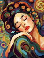 Klimt-Stil: Ruhe