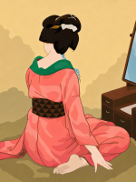 Gésa in a pink kimono